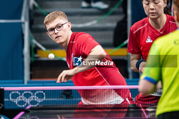 2024-07-27 - Alexis Lebrun (FRA), Mixed doubles round of 16, Table Tennis, during the Olympic Games Paris 2024 on 27 July 2024 at South Paris Arena 4 in Paris, France - OLYMPIC GAMES PARIS 2024 - 27/07 - OLYMPIC GAMES PARIS 2024 - OLYMPIC GAMES