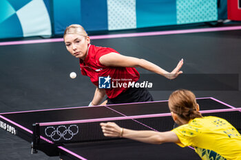 2024-07-27 - Bernadette Szocs (ROU), Mixed doubles round of 16, Table Tennis, during the Olympic Games Paris 2024 on 27 July 2024 at South Paris Arena 4 in Paris, France - OLYMPIC GAMES PARIS 2024 - 27/07 - OLYMPIC GAMES PARIS 2024 - OLYMPIC GAMES