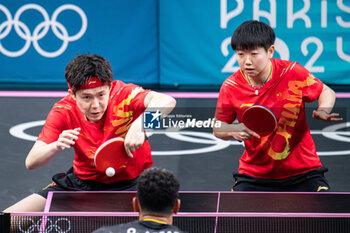 2024-07-27 - Yingsha Sun and Chuqin Wang (CHN), Mixed doubles round of 16, Table Tennis, during the Olympic Games Paris 2024 on 27 July 2024 at South Paris Arena 4 in Paris, France - OLYMPIC GAMES PARIS 2024 - 27/07 - OLYMPIC GAMES PARIS 2024 - OLYMPIC GAMES