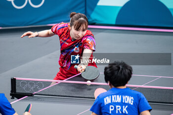 2024-07-27 - Hina Hayata (JPN), Mixed doubles round of 16, Table Tennis, during the Olympic Games Paris 2024 on 27 July 2024 at South Paris Arena 4 in Paris, France - OLYMPIC GAMES PARIS 2024 - 27/07 - OLYMPIC GAMES PARIS 2024 - OLYMPIC GAMES