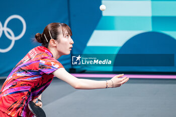 2024-07-27 - Hina Hayata (JPN), Mixed doubles round of 16, Table Tennis, during the Olympic Games Paris 2024 on 27 July 2024 at South Paris Arena 4 in Paris, France - OLYMPIC GAMES PARIS 2024 - 27/07 - OLYMPIC GAMES PARIS 2024 - OLYMPIC GAMES