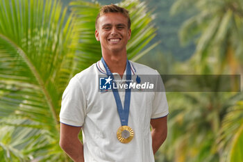 2024-08-05 - Kauli Vaast of France Gold medal, Surfing, Men's Gold Medal Match during the Olympic Games Paris 2024 on 6 August 2024 at Teahupo'o in Tahiti, French Polynesia - OLYMPIC GAMES PARIS 2024 - 06/08 - OLYMPIC GAMES PARIS 2024 - OLYMPIC GAMES