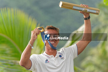 2024-08-05 - Kauli Vaast of France Gold medal, Surfing, Men's Gold Medal Match during the Olympic Games Paris 2024 on 6 August 2024 at Teahupo'o in Tahiti, French Polynesia - OLYMPIC GAMES PARIS 2024 - 06/08 - OLYMPIC GAMES PARIS 2024 - OLYMPIC GAMES