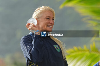 2024-08-05 - Tatiana Weston-Webb of Brazil Silver medal, Surfing, Women's during the Olympic Games Paris 2024 on 6 August 2024 at Teahupo'o in Tahiti, French Polynesia - OLYMPIC GAMES PARIS 2024 - 06/08 - OLYMPIC GAMES PARIS 2024 - OLYMPIC GAMES