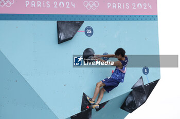 2024-08-09 - NARASAKI Tomoa of Japan Climbing Men's Boulder & Lead, Final Lead during the Olympic Games Paris 2024 on 9 August 2024 at Le Bourget Sport Climbing Venue - OLYMPIC GAMES PARIS 2024 - 09/08 - OLYMPIC GAMES PARIS 2024 - OLYMPIC GAMES