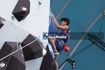 2024-08-09 - NARASAKI Tomoa of Japan Climbing Men's Boulder & Lead, Final Lead during the Olympic Games Paris 2024 on 9 August 2024 at Le Bourget Sport Climbing Venue - OLYMPIC GAMES PARIS 2024 - 09/08 - OLYMPIC GAMES PARIS 2024 - OLYMPIC GAMES