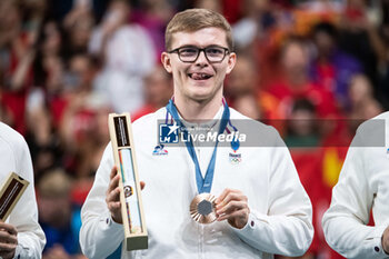 2024-08-09 - Alexis Lebrun (FRA) Bronze medal, Table Tennis, Men's Team during the Olympic Games Paris 2024 on 9 August 2024 at South Paris Arena in Paris, France - OLYMPIC GAMES PARIS 2024 - 09/08 - OLYMPIC GAMES PARIS 2024 - OLYMPIC GAMES