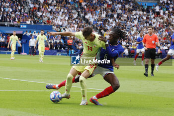 2024-08-09 - Aimar Oroz of Spain and Manu Koné of France, Football, Men's Gold Medal Match between France and Spain during the Olympic Games Paris 2024 on 9 August 2024 at Parc des Princes in Paris, France - OLYMPIC GAMES PARIS 2024 - 09/08 - OLYMPIC GAMES PARIS 2024 - OLYMPIC GAMES