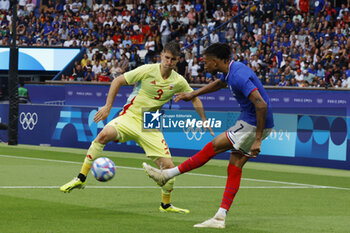 2024-08-09 - Michael Olise of France and Juan Miranda of Spain, Football, Men's Gold Medal Match between France and Spain during the Olympic Games Paris 2024 on 9 August 2024 at Parc des Princes in Paris, France - OLYMPIC GAMES PARIS 2024 - 09/08 - OLYMPIC GAMES PARIS 2024 - OLYMPIC GAMES