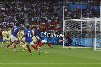 2024-08-09 - Maghnes Akliouche of France scores a goal, Football, Men's Gold Medal Match between France and Spain during the Olympic Games Paris 2024 on 9 August 2024 at Parc des Princes in Paris, France - OLYMPIC GAMES PARIS 2024 - 09/08 - OLYMPIC GAMES PARIS 2024 - OLYMPIC GAMES