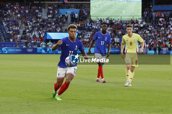 2024-08-09 - Désiré Doué of France, Football, Men's Gold Medal Match between France and Spain during the Olympic Games Paris 2024 on 9 August 2024 at Parc des Princes in Paris, France - OLYMPIC GAMES PARIS 2024 - 09/08 - OLYMPIC GAMES PARIS 2024 - OLYMPIC GAMES