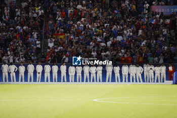 2024-08-09 - France Silver medal, Football, Men's during the Olympic Games Paris 2024 on 9 August 2024 at Parc des Princes in Paris, France - OLYMPIC GAMES PARIS 2024 - 09/08 - OLYMPIC GAMES PARIS 2024 - OLYMPIC GAMES