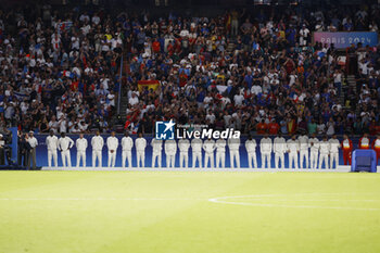 2024-08-09 - France Silver medal, Football, Men's during the Olympic Games Paris 2024 on 9 August 2024 at Parc des Princes in Paris, France - OLYMPIC GAMES PARIS 2024 - 09/08 - OLYMPIC GAMES PARIS 2024 - OLYMPIC GAMES