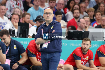 2024-08-09 - Jordi RIBERA ROMANS (coach Spain), Handball, Men's Semifinal between Germany and Spain during the Olympic Games Paris 2024 on 9 August 2024 at Pierre Mauroy stadium in Villeneuve-d'Ascq near Lille, France - OLYMPIC GAMES PARIS 2024 - 09/08 - OLYMPIC GAMES PARIS 2024 - OLYMPIC GAMES