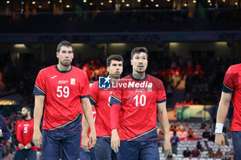 2024-08-09 - Alex DUJSHEBAEV (Spain) and Daniel DUJSHEBAEV (Spain), Handball, Men's Semifinal between Germany and Spain during the Olympic Games Paris 2024 on 9 August 2024 at Pierre Mauroy stadium in Villeneuve-d'Ascq near Lille, France - OLYMPIC GAMES PARIS 2024 - 09/08 - OLYMPIC GAMES PARIS 2024 - OLYMPIC GAMES