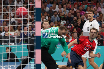 2024-08-09 - Kauldi ODRIOZOLA (Spain), Handball, Men's Semifinal between Germany and Spain during the Olympic Games Paris 2024 on 9 August 2024 at Pierre Mauroy stadium in Villeneuve-d'Ascq near Lille, France - OLYMPIC GAMES PARIS 2024 - 09/08 - OLYMPIC GAMES PARIS 2024 - OLYMPIC GAMES