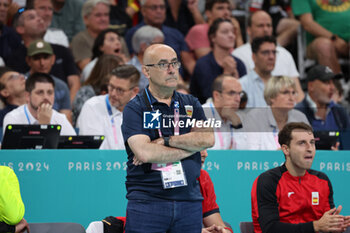 2024-08-09 - Jordi RIBERA ROMANS (coach Spain), Handball, Men's Semifinal between Germany and Spain during the Olympic Games Paris 2024 on 9 August 2024 at Pierre Mauroy stadium in Villeneuve-d'Ascq near Lille, France - OLYMPIC GAMES PARIS 2024 - 09/08 - OLYMPIC GAMES PARIS 2024 - OLYMPIC GAMES