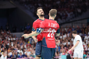 2024-08-09 - Augustin CASADO (Spain), Aleix GOMEZ (Spain), Handball, Men's Semifinal between Germany and Spain during the Olympic Games Paris 2024 on 9 August 2024 at Pierre Mauroy stadium in Villeneuve-d'Ascq near Lille, France - OLYMPIC GAMES PARIS 2024 - 09/08 - OLYMPIC GAMES PARIS 2024 - OLYMPIC GAMES