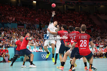 2024-08-09 - Sebastian Heymann (Germany), Handball, Men's Semifinal between Germany and Spain during the Olympic Games Paris 2024 on 9 August 2024 at Pierre Mauroy stadium in Villeneuve-d'Ascq near Lille, France - OLYMPIC GAMES PARIS 2024 - 09/08 - OLYMPIC GAMES PARIS 2024 - OLYMPIC GAMES