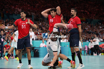 2024-08-09 - Johannes Golla (Germany), Handball, Men's Semifinal between Germany and Spain during the Olympic Games Paris 2024 on 9 August 2024 at Pierre Mauroy stadium in Villeneuve-d'Ascq near Lille, France - OLYMPIC GAMES PARIS 2024 - 09/08 - OLYMPIC GAMES PARIS 2024 - OLYMPIC GAMES