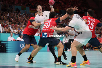 2024-08-09 - Juri KNORR (Germany), Handball, Men's Semifinal between Germany and Spain during the Olympic Games Paris 2024 on 9 August 2024 at Pierre Mauroy stadium in Villeneuve-d'Ascq near Lille, France - OLYMPIC GAMES PARIS 2024 - 09/08 - OLYMPIC GAMES PARIS 2024 - OLYMPIC GAMES