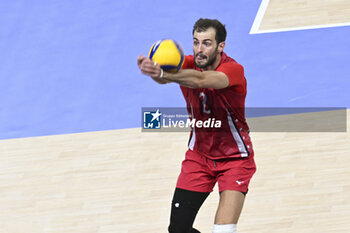 2024-08-09 - Aaron Russell (USA), Volleyball, Men's Bronze Medal Match between Italy and United States during the Olympic Games Paris 2024 on 9 August 2024 at South Paris Arena in Paris, France - OLYMPIC GAMES PARIS 2024 - 09/08 - OLYMPIC GAMES PARIS 2024 - OLYMPIC GAMES