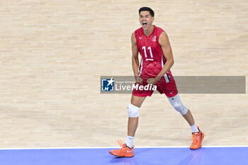 2024-08-09 - Micah Christenson (USA), Volleyball, Men's Bronze Medal Match between Italy and United States during the Olympic Games Paris 2024 on 9 August 2024 at South Paris Arena in Paris, France - OLYMPIC GAMES PARIS 2024 - 09/08 - OLYMPIC GAMES PARIS 2024 - OLYMPIC GAMES