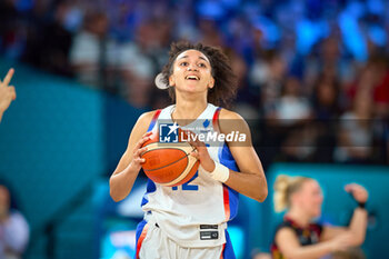 2024-08-09 - Leïla Lacan of France, Basketball, Women's Semifinal between France and Belgium during the Olympic Games Paris 2024 on 9 August 2024 at Bercy Arena in Paris, France - OLYMPIC GAMES PARIS 2024 - 09/08 - OLYMPIC GAMES PARIS 2024 - OLYMPIC GAMES