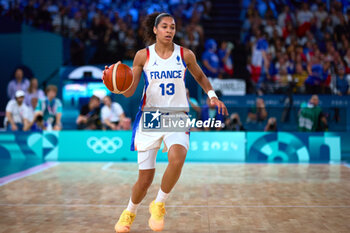 2024-08-09 - Janelle Salaün of France, Basketball, Women's Semifinal between France and Belgium during the Olympic Games Paris 2024 on 9 August 2024 at Bercy Arena in Paris, France - OLYMPIC GAMES PARIS 2024 - 09/08 - OLYMPIC GAMES PARIS 2024 - OLYMPIC GAMES