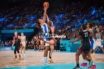 2024-08-09 - Marième Badiane of France and Elise Ramette of Belgium, Basketball, Women's Semifinal between France and Belgium during the Olympic Games Paris 2024 on 9 August 2024 at Bercy Arena in Paris, France - OLYMPIC GAMES PARIS 2024 - 09/08 - OLYMPIC GAMES PARIS 2024 - OLYMPIC GAMES