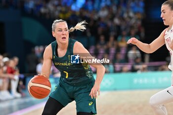 2024-08-09 - Tess Madgen (AUS), Basketball, Women's Semifinal between United States and Australia during the Olympic Games Paris 2024 on 9 August 2024 at Bercy Arena in Paris, France - OLYMPIC GAMES PARIS 2024 - 09/08 - OLYMPIC GAMES PARIS 2024 - OLYMPIC GAMES