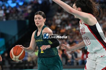 2024-08-09 - Jade Melbourne (AUS), Basketball, Women's Semifinal between United States and Australia during the Olympic Games Paris 2024 on 9 August 2024 at Bercy Arena in Paris, France - OLYMPIC GAMES PARIS 2024 - 09/08 - OLYMPIC GAMES PARIS 2024 - OLYMPIC GAMES