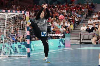 2024-08-09 - Emil Nielsen (Denmark), Handball, Men's Semifinal between Slovenia and Denmark during the Olympic Games Paris 2024 on 9 August 2024 at Pierre Mauroy stadium in Villeneuve-d'Ascq near Lille, France - OLYMPIC GAMES PARIS 2024 - 09/08 - OLYMPIC GAMES PARIS 2024 - OLYMPIC GAMES