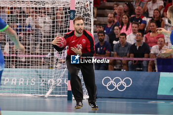 2024-08-09 - Urban Lesjak (Slovenia), Handball, Men's Semifinal between Slovenia and Denmark during the Olympic Games Paris 2024 on 9 August 2024 at Pierre Mauroy stadium in Villeneuve-d'Ascq near Lille, France - OLYMPIC GAMES PARIS 2024 - 09/08 - OLYMPIC GAMES PARIS 2024 - OLYMPIC GAMES