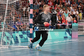 2024-08-09 - Emil Nielsen (Denmark), Handball, Men's Semifinal between Slovenia and Denmark during the Olympic Games Paris 2024 on 9 August 2024 at Pierre Mauroy stadium in Villeneuve-d'Ascq near Lille, France - OLYMPIC GAMES PARIS 2024 - 09/08 - OLYMPIC GAMES PARIS 2024 - OLYMPIC GAMES