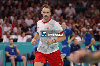 2024-08-09 - Mathias Gidsel (Denmark), Handball, Men's Semifinal between Slovenia and Denmark during the Olympic Games Paris 2024 on 9 August 2024 at Pierre Mauroy stadium in Villeneuve-d'Ascq near Lille, France - OLYMPIC GAMES PARIS 2024 - 09/08 - OLYMPIC GAMES PARIS 2024 - OLYMPIC GAMES