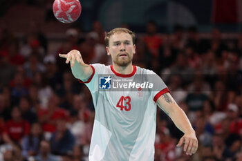 2024-08-09 - Simon Pytlick (Denmark), Handball, Men's Semifinal between Slovenia and Denmark during the Olympic Games Paris 2024 on 9 August 2024 at Pierre Mauroy stadium in Villeneuve-d'Ascq near Lille, France - OLYMPIC GAMES PARIS 2024 - 09/08 - OLYMPIC GAMES PARIS 2024 - OLYMPIC GAMES