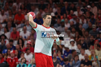 2024-08-09 - Rasmus Lauge (Denmark), Handball, Men's Semifinal between Slovenia and Denmark during the Olympic Games Paris 2024 on 9 August 2024 at Pierre Mauroy stadium in Villeneuve-d'Ascq near Lille, France - OLYMPIC GAMES PARIS 2024 - 09/08 - OLYMPIC GAMES PARIS 2024 - OLYMPIC GAMES