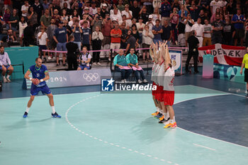 2024-08-09 - Borut Mackovsek (Slovenia), Handball, Men's Semifinal between Slovenia and Denmark during the Olympic Games Paris 2024 on 9 August 2024 at Pierre Mauroy stadium in Villeneuve-d'Ascq near Lille, France - OLYMPIC GAMES PARIS 2024 - 09/08 - OLYMPIC GAMES PARIS 2024 - OLYMPIC GAMES