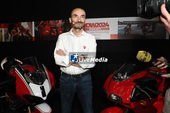 2024-06-12 - press conference for the presentation of the WDW World Ducati Week scheduled at the Misano racetrack between 26 and 29 July 2024 - with CEO Claudio Domenicali, MotoGP riders Pecco Bagnaia and Enea Bastianini, Toni Cairoli of the new Ducati cross team. Bologna, June 12, 2024, Ducati Factory in borgo Panigale - WORLD DUCATI WEEK PRESENTATION - OTHER - MOTORS