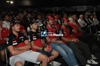 2024-06-12 - press conference for the presentation of the WDW World Ducati Week scheduled at the Misano racetrack between 26 and 29 July 2024 - with CEO Claudio Domenicali, MotoGP riders Pecco Bagnaia and Enea Bastianini, Toni Cairoli of the new Ducati cross team. Bologna, June 12, 2024, Ducati Factory in borgo Panigale - WORLD DUCATI WEEK PRESENTATION - OTHER - MOTORS