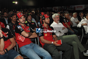 2024-06-12 - press conference for the presentation of the WDW World Ducati Week scheduled at the Misano racetrack between 26 and 29 July 2024 - with CEO Claudio Domenicali, MotoGP riders Pecco Bagnaia and Enea Bastianini, Toni Cairoli of the new Ducati cross team. Bologna, June 12, 2024, Ducati Factory in borgo Panigale - WORLD DUCATI WEEK PRESENTATION - OTHER - MOTORS