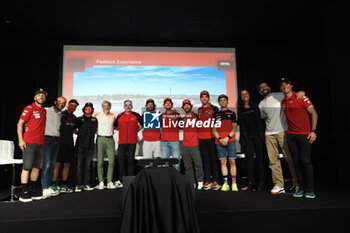 2024-06-12 - press conference for the presentation of the WDW World Ducati Week scheduled at the Misano racetrack between 26 and 29 July 2024 - with CEO Claudio Domenicali, MotoGP riders Pecco Bagnaia and Enea Bastianini, Toni Cairoli of the new Ducati cross team. Bologna, June 12, 2024, Ducati Factory in borgo Panigale - WORLD DUCATI WEEK PRESENTATION - OTHER - MOTORS