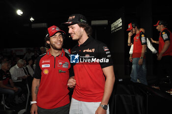 2024-06-12 - press conference for the presentation of the WDW World Ducati Week scheduled at the Misano racetrack between 26 and 29 July 2024 - with CEO Claudio Domenicali, MotoGP riders Pecco Bagnaia and Enea Bastianini, Toni Cairoli of the new Ducati cross team. Bologna, June 12, 2024, Ducati Factory in borgo Panigale - WORLD DUCATI WEEK PRESENTATION - OTHER - MOTORS