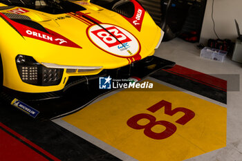 2024-02-23 - AF Corse, Ferrari 499P #83, detail during the Prologue of the 2024 FIA World Endurance Championship, from February 24 to 26, 2024 on the Losail International Circuit in Lusail, Qatar - FIA WEC - PROLOGUE 2024 - QATAR - ENDURANCE - MOTORS