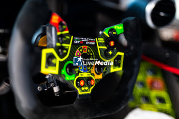 2024-02-24 - Lamborghini Huracan GT3 Evo2 steering wheel, volant, detail during the Prologue of the 2024 FIA World Endurance Championship, from February 24 to 26, 2024 on the Losail International Circuit in Lusail, Qatar - FIA WEC - PROLOGUE 2024 - QATAR - ENDURANCE - MOTORS