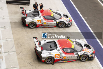 2024-02-25 - 55 HERIAU François (fra), MANN Simon (usa), ROVERA Alessio (ita), Vista AF Corse, Ferrari 296 GT3 #55, ambiance during the Prologue of the 2024 FIA World Endurance Championship, from February 24 to 26, 2024 on the Losail International Circuit in Lusail, Qatar - FIA WEC - PROLOGUE 2024 - QATAR - ENDURANCE - MOTORS
