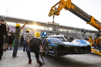 2024-02-25 - 36 VAXIVIERE Matthieu (fra), SCHUMACHER Mick (ger), LAPIERRE Nicolas (fra), Alpine Endurance Team, Alpine A424 #36at Scrutineering during the Prologue of the 2024 FIA World Endurance Championship, from February 24 to 26, 2024 on the Losail International Circuit in Lusail, Qatar - FIA WEC - PROLOGUE 2024 - QATAR - ENDURANCE - MOTORS
