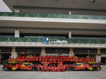 2024-02-26 - 50 FUOCO Antonio (ita), MOLINA Miguel (spa), NIELSEN Nicklas (dnk), Ferrari AF Corse, Ferrari 499P #50, ambiance 51 PIER GUIDI Alessandro (ita), CALADO James (gbr), GIOVINAZZI Antonio (ita), Ferrari AF Corse, Ferrari 499P #51, ambiance TEAM Group picture during the Prologue of the 2024 FIA World Endurance Championship, from February 24 to 26, 2024 on the Losail International Circuit in Lusail, Qatar - FIA WEC - PROLOGUE 2024 - QATAR - ENDURANCE - MOTORS