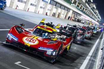 2024-02-26 - 50 FUOCO Antonio (ita), MOLINA Miguel (spa), NIELSEN Nicklas (dnk), Ferrari AF Corse, Ferrari 499P #50, action during the Prologue of the 2024 FIA World Endurance Championship, from February 24 to 26, 2024 on the Losail International Circuit in Lusail, Qatar - FIA WEC - PROLOGUE 2024 - QATAR - ENDURANCE - MOTORS